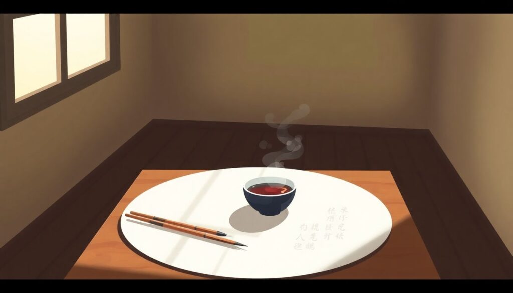 Чай и каллиграфия: синергия искусства и напитка - иллюстрация