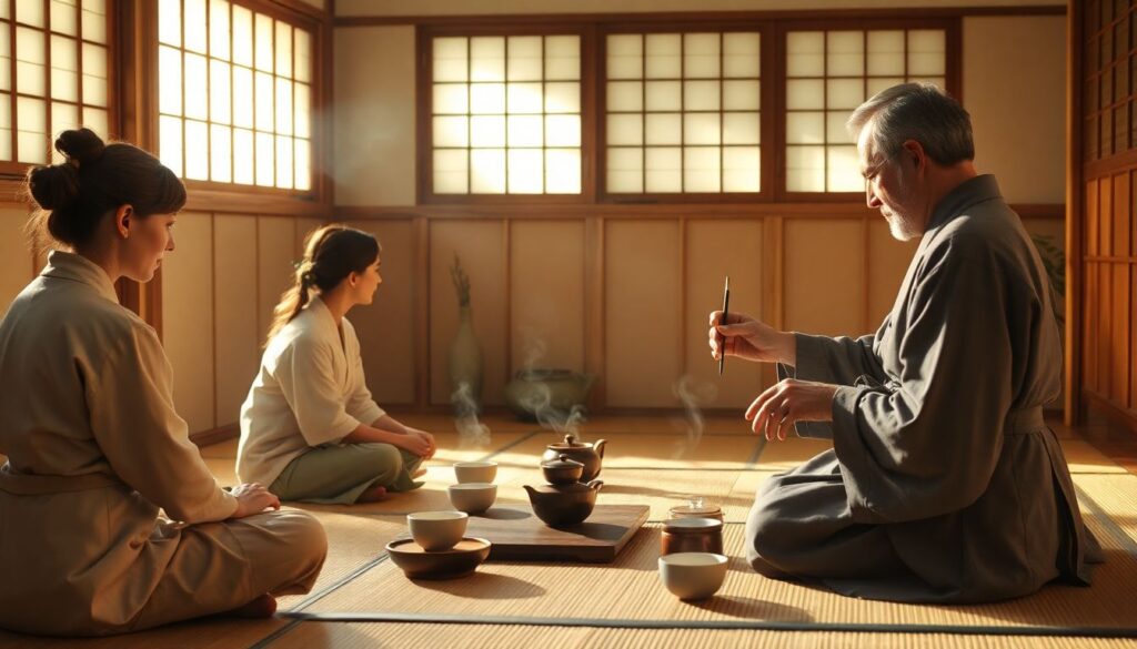 Чай и каллиграфия: синергия искусства и напитка - иллюстрация