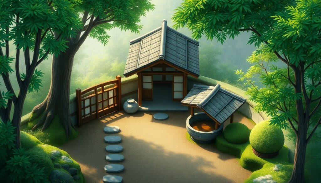 Культура чаепития и архитектура чайных домов в Японии - иллюстрация