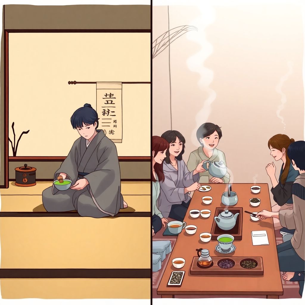 Культурные различия в чаепитии: японская и китайская чайные церемонии
