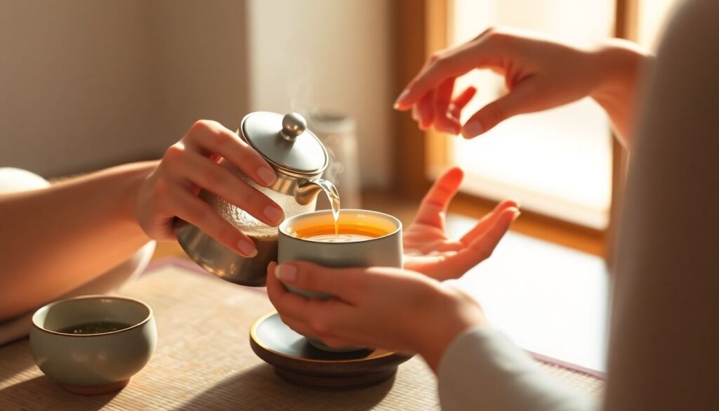 Практики mindfulness в чайной церемонии и их польза для психического здоровья - иллюстрация