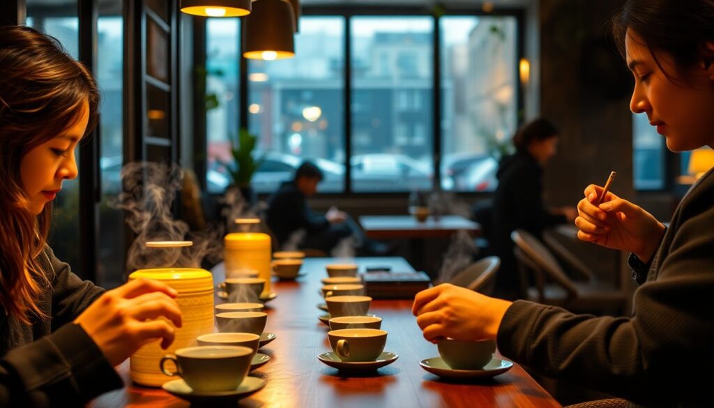 Чайные церемонии в городском пространстве: от дворцов к холлам офисов - иллюстрация