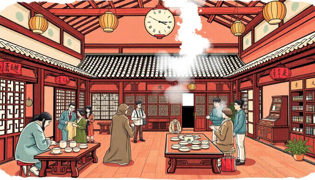 Чайные дома и их роль в подпольной культуре Китая - иллюстрация