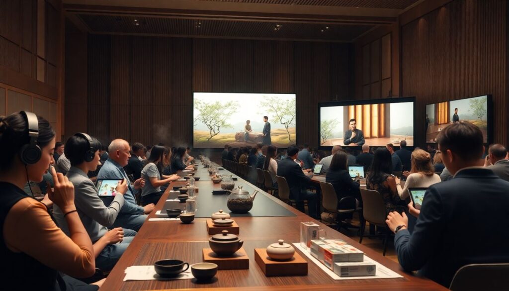 Чайные практики на фестивалях и ярмарках Восточной Азии - иллюстрация