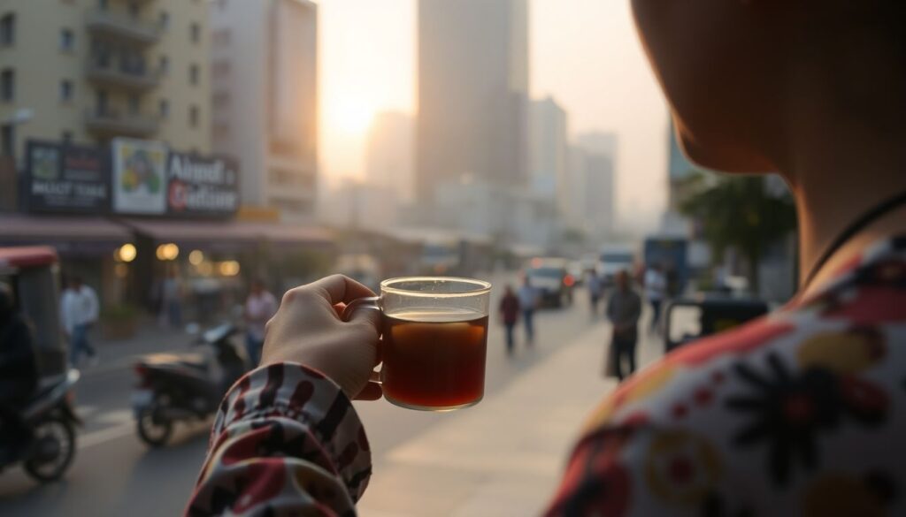 Летняя чайная церемония и освежающие техники из Востока - иллюстрация