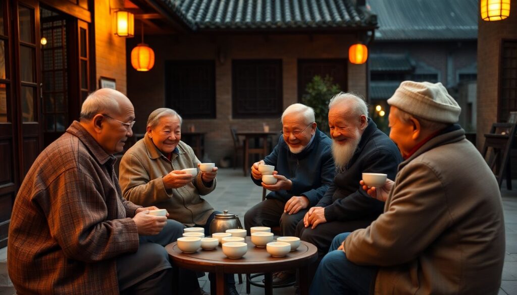 Влияние чая на ритм жизни пожилых людей в Востоке - иллюстрация