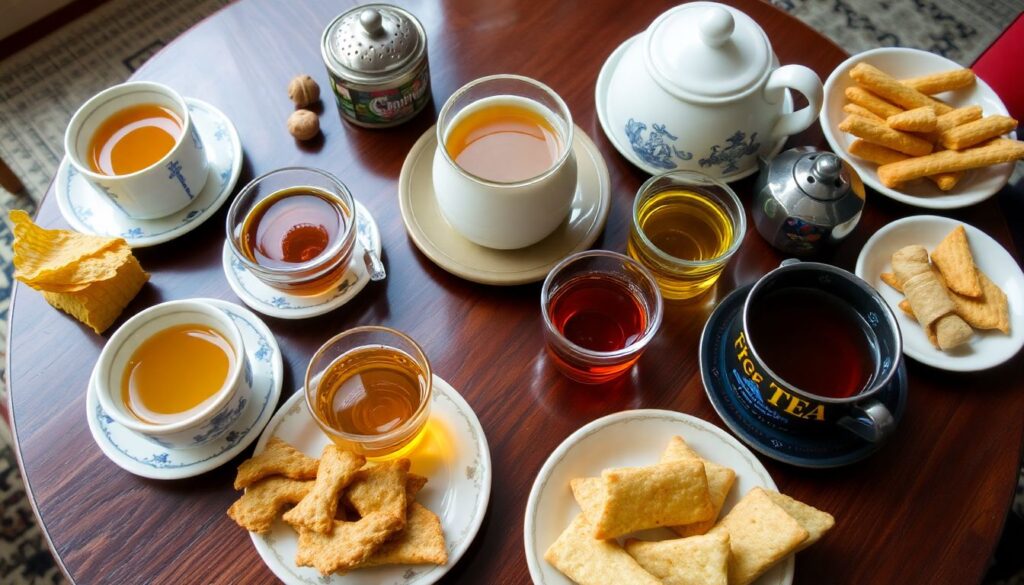 Традиционные блюда, дополняющие чайные церемонии Китая - иллюстрация